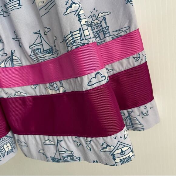 Matilda Jane Boardwalk Dress It’s a Wonderful Parade sz 6 nautical sailboat - Picture 4 of 10